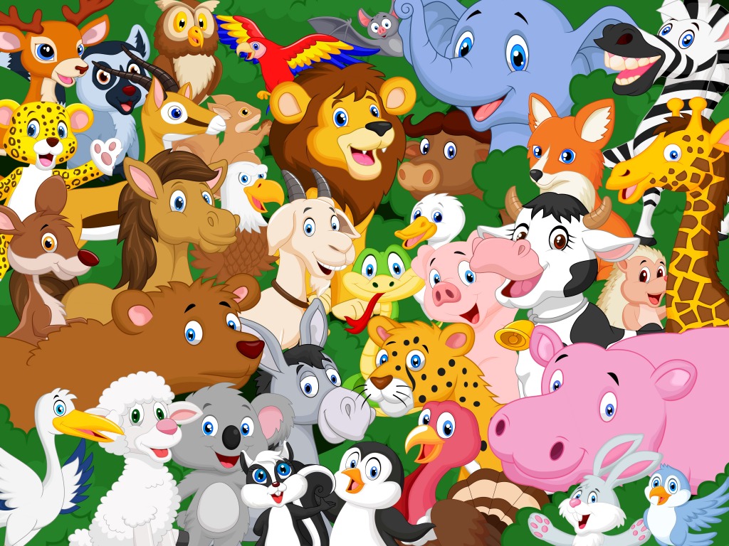 Cartoon Animals jigsaw puzzle in Animals puzzles on TheJigsawPuzzles.com