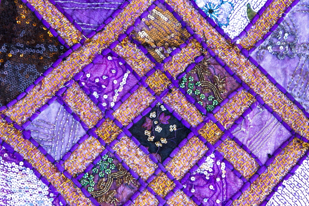 Patchwork Quilt From India jigsaw puzzle in Handmade puzzles on TheJigsawPuzzles.com