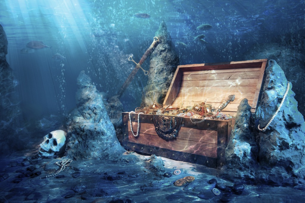 Treasure Chest jigsaw puzzle in Under the Sea puzzles on TheJigsawPuzzles.com