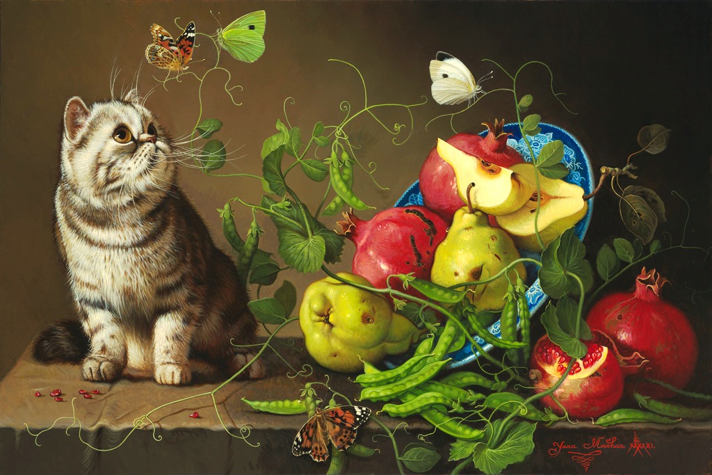 Still Life with Butterflies jigsaw puzzle in Fruits & Veggies puzzles on TheJigsawPuzzles.com