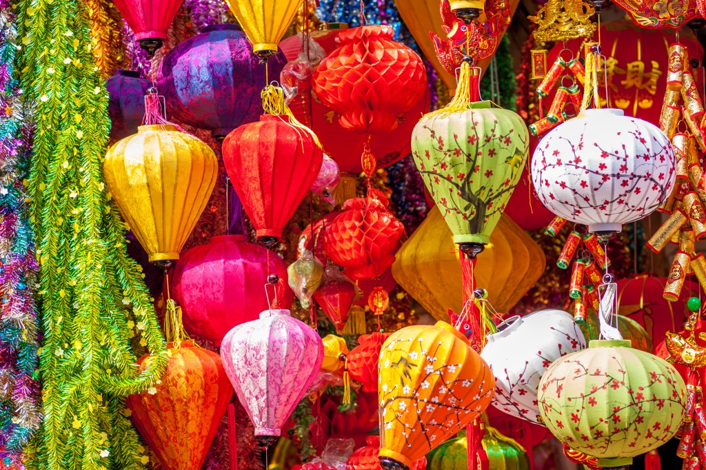 Vietnamese Traditional Lanterns jigsaw puzzle in Handmade puzzles on TheJigsawPuzzles.com