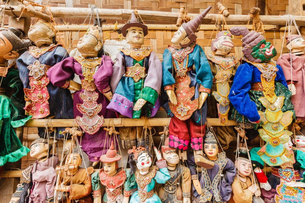 Traditional Dolls in Myanmar jigsaw puzzle in Handmade puzzles on TheJigsawPuzzles.com