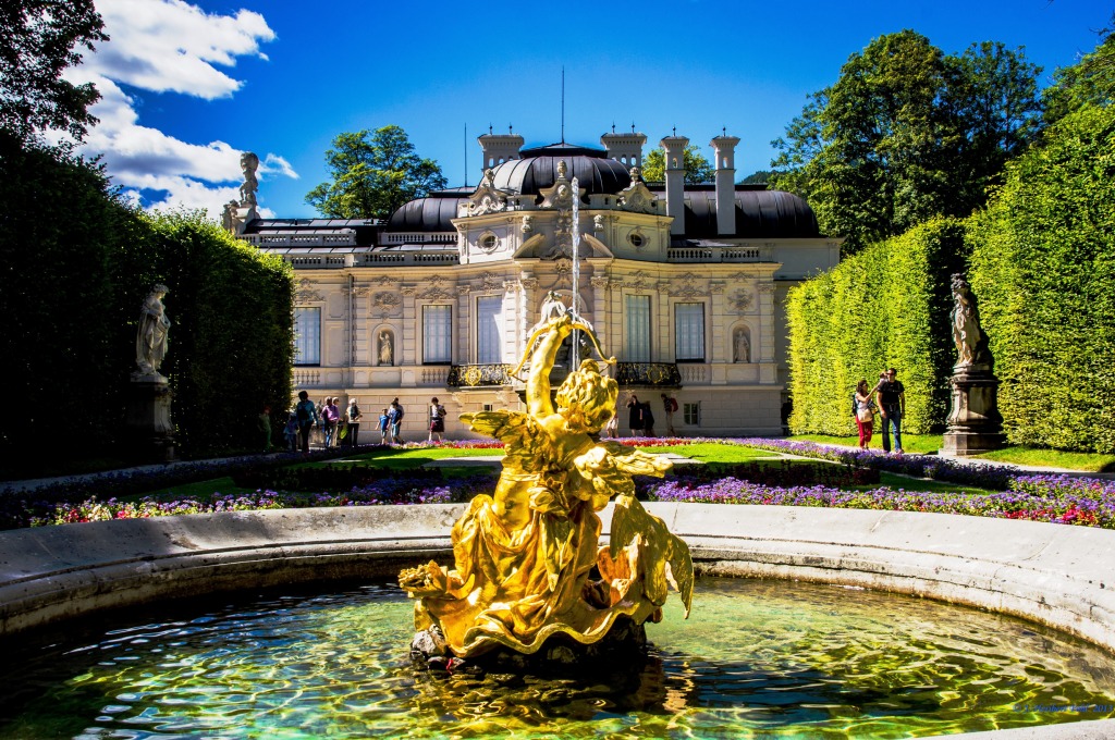 Schlosspark Linderhof, Bavaria, Germany jigsaw puzzle in Castles puzzles on TheJigsawPuzzles.com