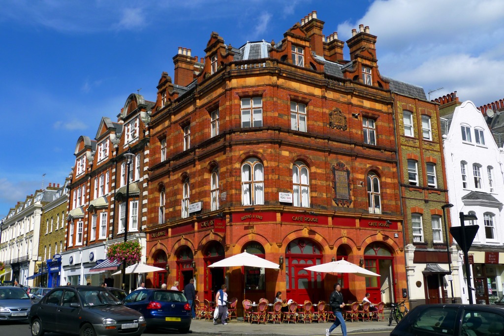 Café Rouge, St John's Wood, London jigsaw puzzle in Street View puzzles on TheJigsawPuzzles.com