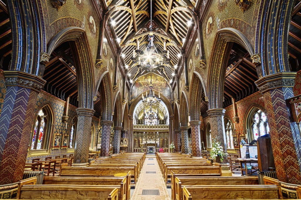 St Giles Church, Cheadle, England jigsaw puzzle in Puzzle of the Day puzzles on TheJigsawPuzzles.com