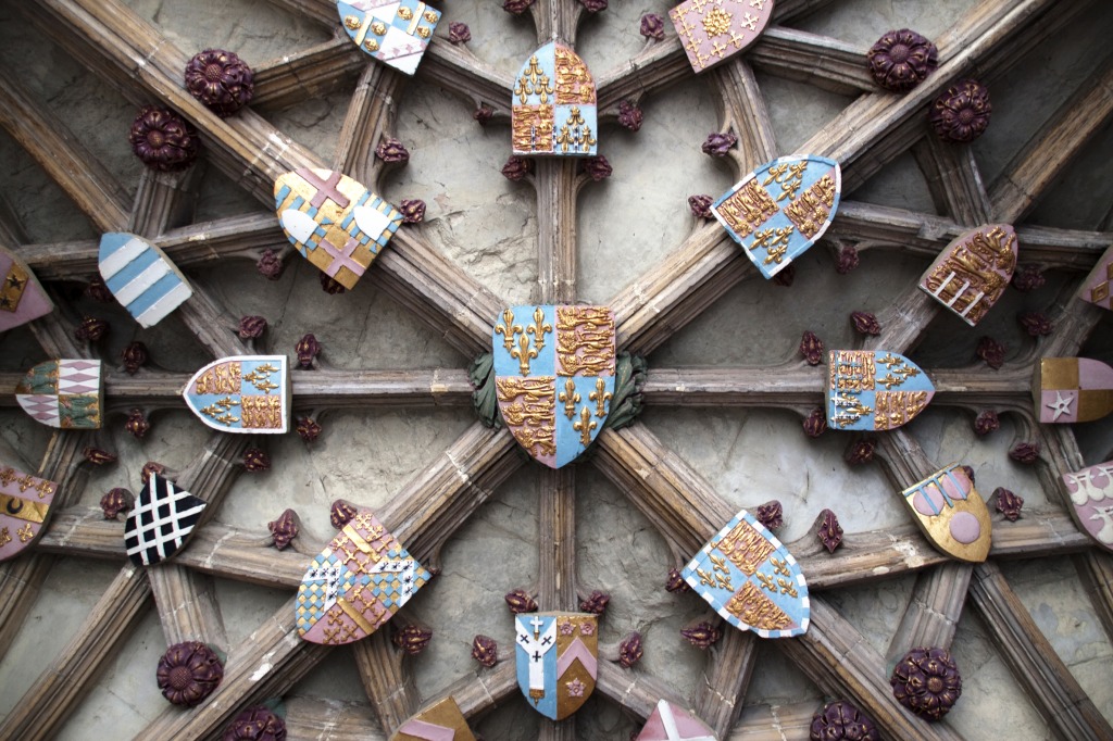 Canterbury Cathedral Entrance Ceiling jigsaw puzzle in Puzzle of the Day puzzles on TheJigsawPuzzles.com