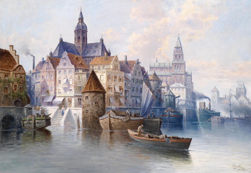 Hafenstadt jigsaw puzzle in Piece of Art puzzles on TheJigsawPuzzles.com