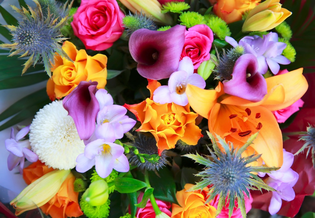 Bouquet of Beautiful Flowers jigsaw puzzle in Flowers puzzles on TheJigsawPuzzles.com