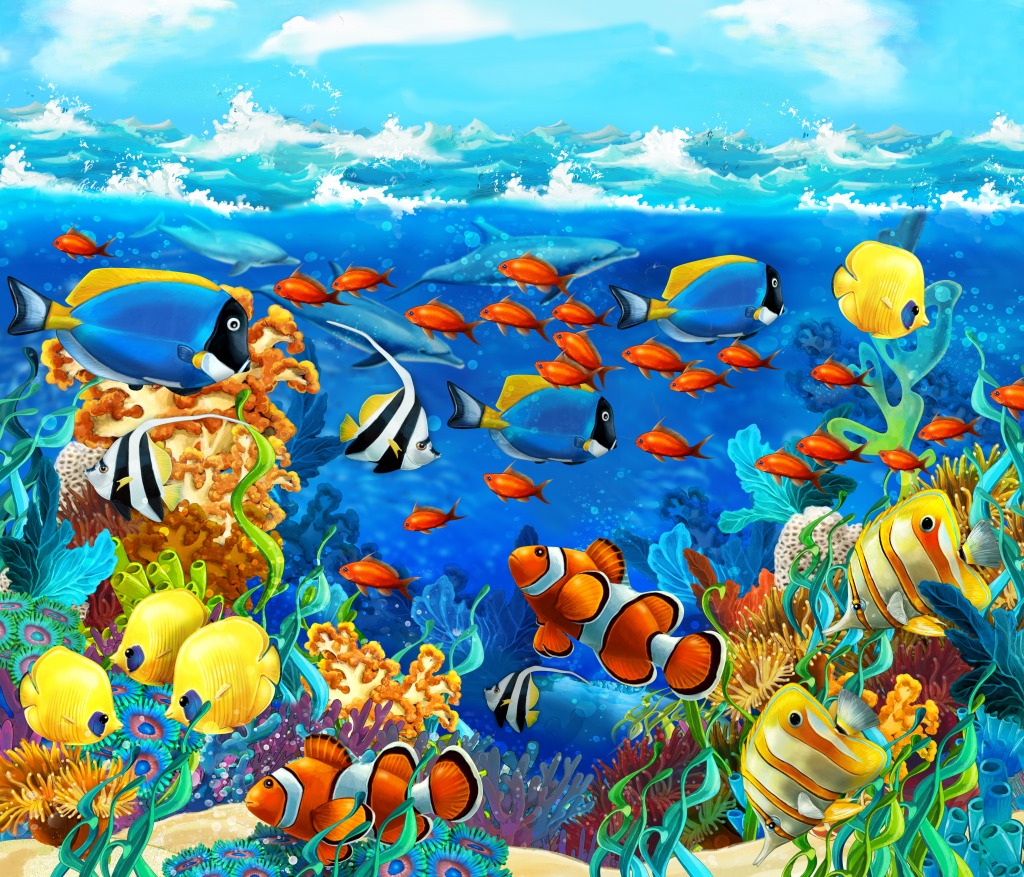 Tropical Fish jigsaw puzzle in Under the Sea puzzles on TheJigsawPuzzles.com