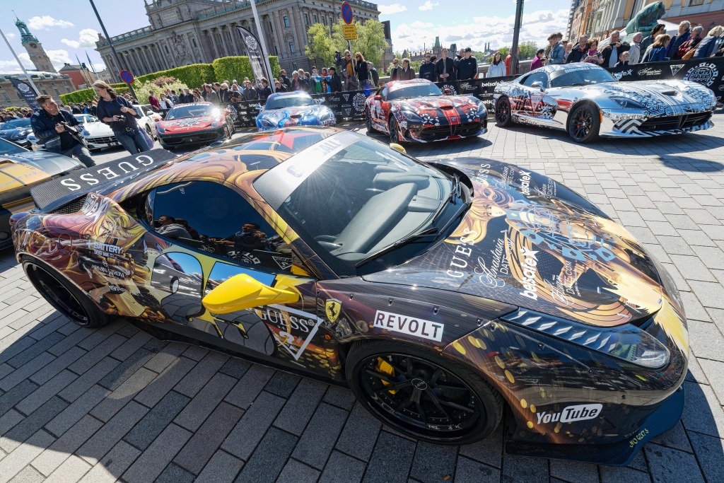 Gumball 3000 Cars in Stockholm, Sweden jigsaw puzzle in Cars & Bikes puzzles on TheJigsawPuzzles.com