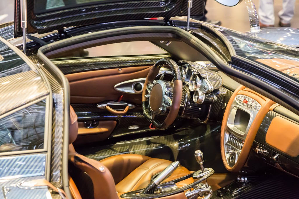 Pagani Huayra Interior, Geneva jigsaw puzzle in Cars & Bikes puzzles on TheJigsawPuzzles.com