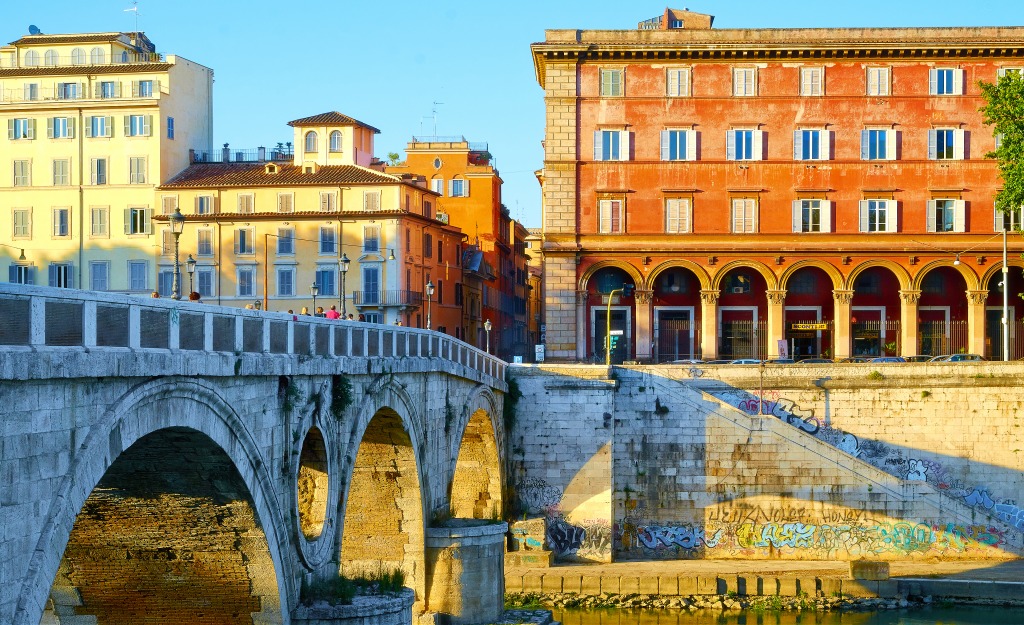 Ponte Sisto, Rome jigsaw puzzle in Bridges puzzles on TheJigsawPuzzles.com