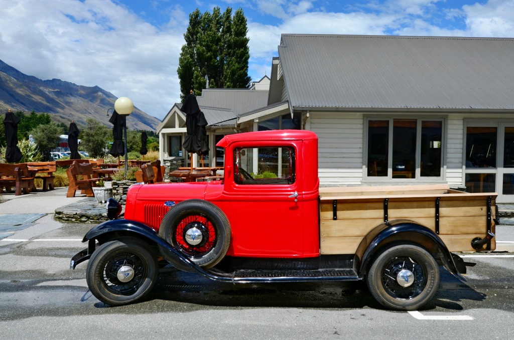 1933 Ford Model B in Glenorchy, NZ jigsaw puzzle in Cars & Bikes puzzles on TheJigsawPuzzles.com