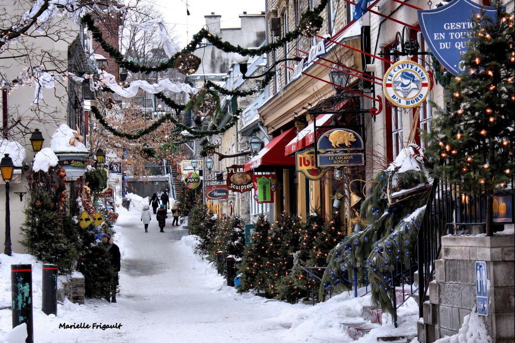 Christmas Time in the Quebec City jigsaw puzzle in Christmas & New Year puzzles on TheJigsawPuzzles.com