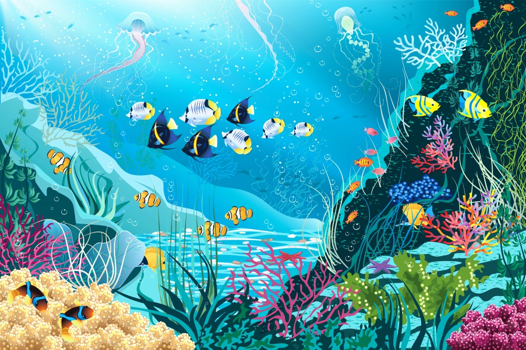 Underwater Landscape jigsaw puzzle in Under the Sea puzzles on TheJigsawPuzzles.com