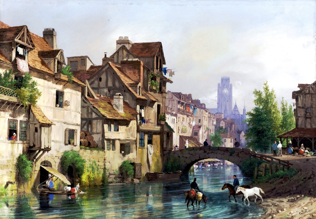 View of Rouen jigsaw puzzle in Bridges puzzles on TheJigsawPuzzles.com