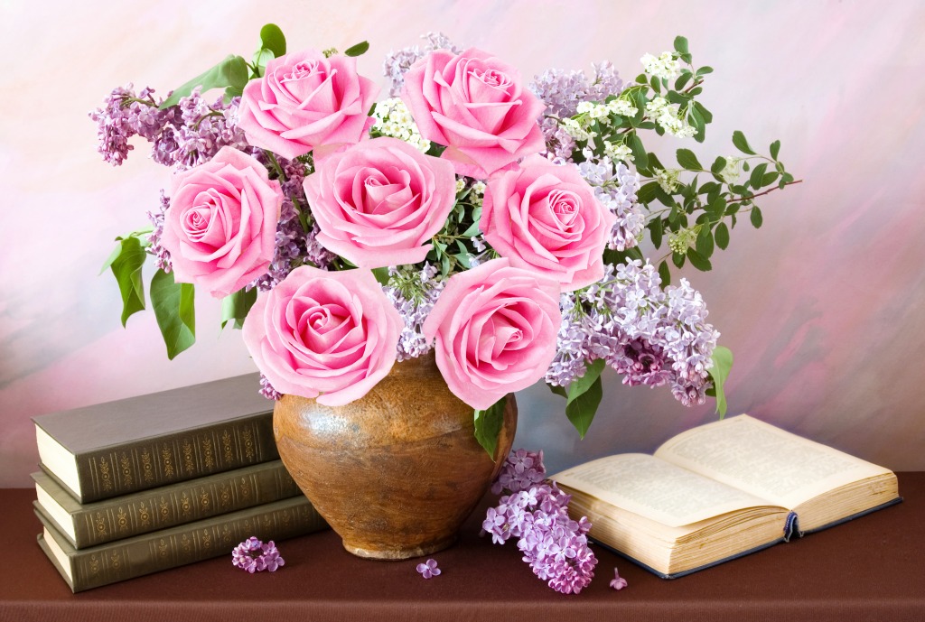 Still Life With Flowers jigsaw puzzle in Flowers puzzles on TheJigsawPuzzles.com