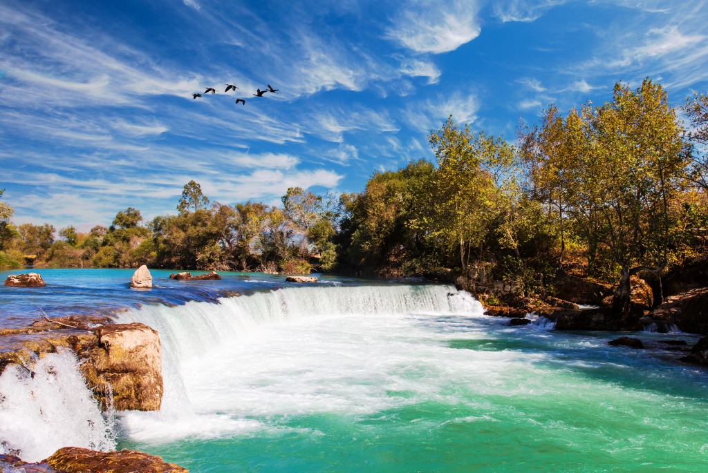 Manavgat Waterfall In Turkey jigsaw puzzle in Waterfalls puzzles on TheJigsawPuzzles.com