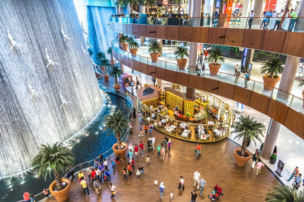 Waterfall In Dubai Mall jigsaw puzzle in Waterfalls puzzles on TheJigsawPuzzles.com