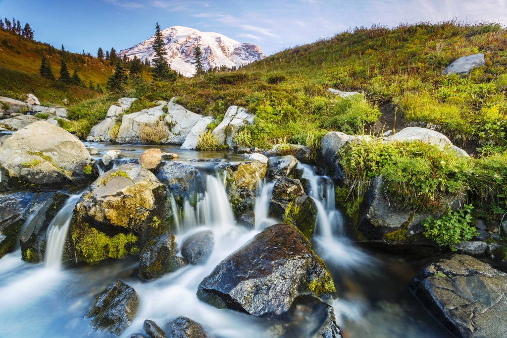 Mt. Rainier National Park jigsaw puzzle in Waterfalls puzzles on TheJigsawPuzzles.com