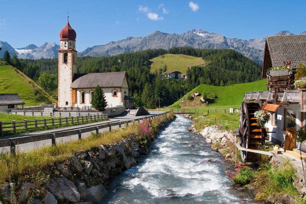 Alpine Village of Niederthai, Austria jigsaw puzzle in Puzzle of the Day puzzles on TheJigsawPuzzles.com