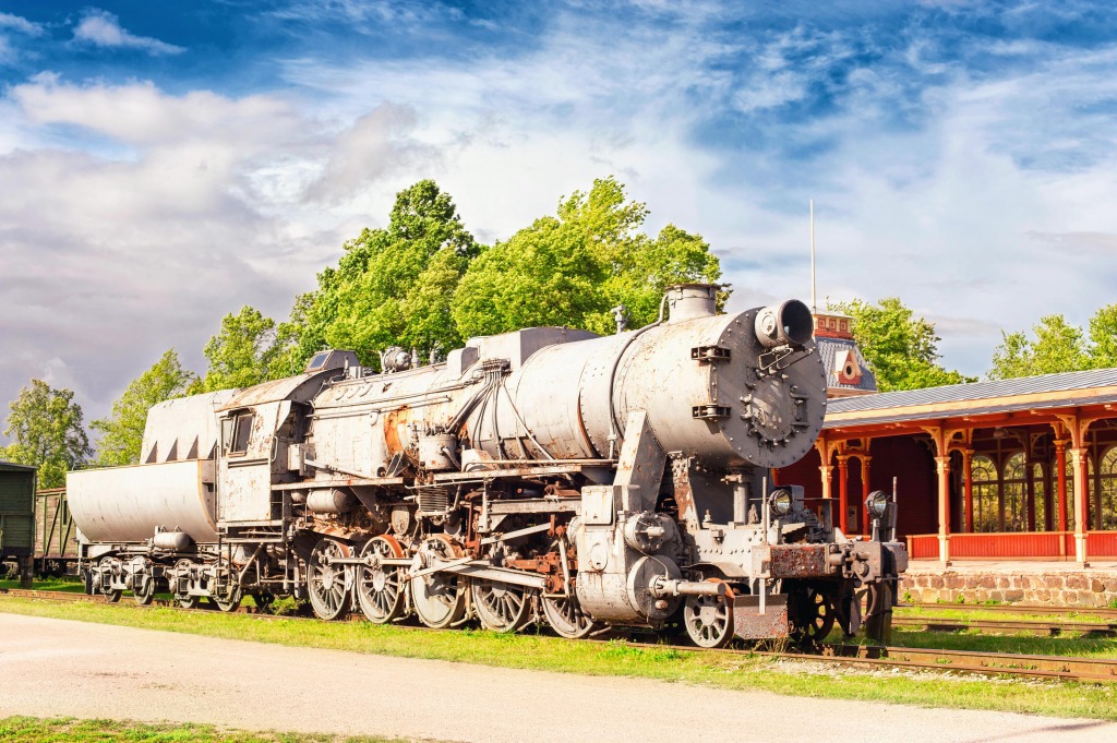 Old Steam Locomotive jigsaw puzzle in Puzzle of the Day puzzles on TheJigsawPuzzles.com