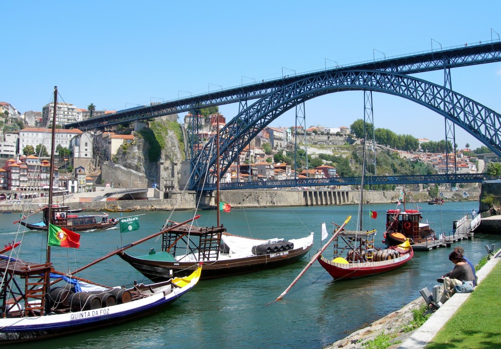 Dom Luis I Bridge, Porto, Portugal jigsaw puzzle in Bridges puzzles on TheJigsawPuzzles.com