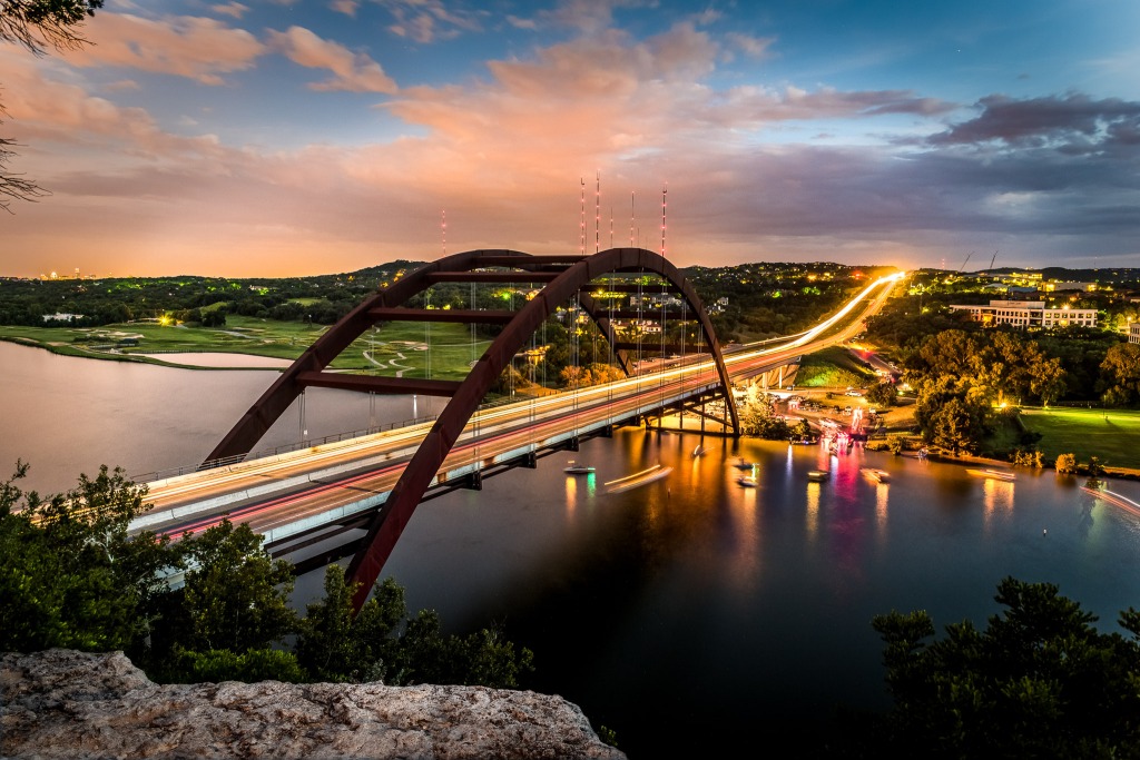 Pennybacker Bridge in Austin, Texas jigsaw puzzle in Bridges puzzles on TheJigsawPuzzles.com