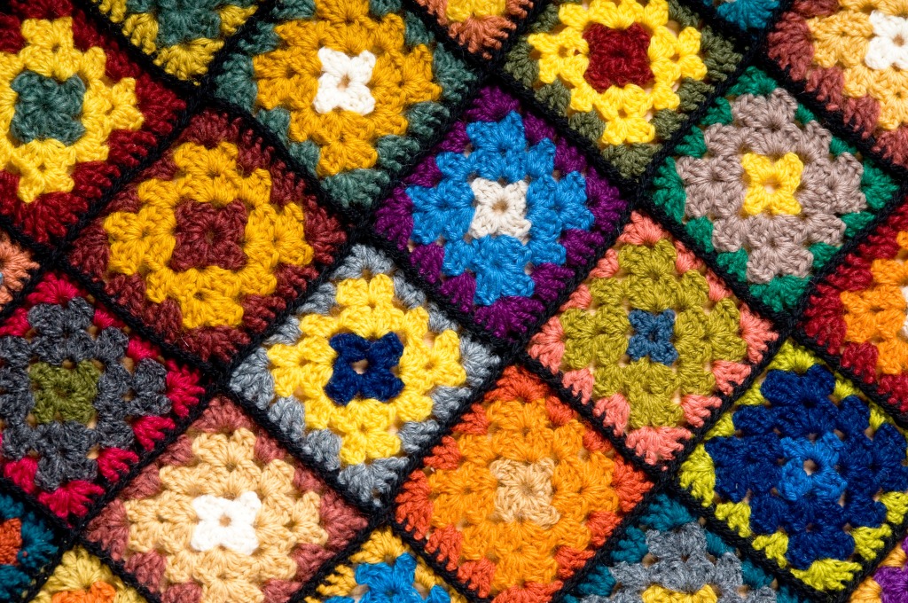 Baby Blanket of Granny Squares jigsaw puzzle in Handmade puzzles on TheJigsawPuzzles.com