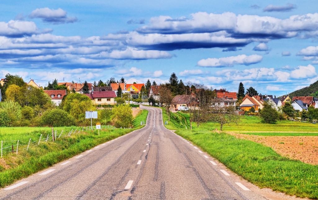 The Road To Walbach, France jigsaw puzzle in Great Sightings puzzles on TheJigsawPuzzles.com