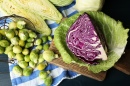 Cabbages on a Cutting Board