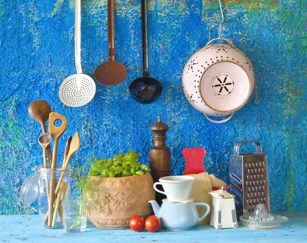 Vintage Kitchen Utensils jigsaw puzzle in Food & Bakery puzzles on TheJigsawPuzzles.com