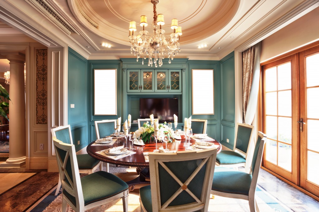 Luxurious Dining Room jigsaw puzzle in Food & Bakery puzzles on TheJigsawPuzzles.com