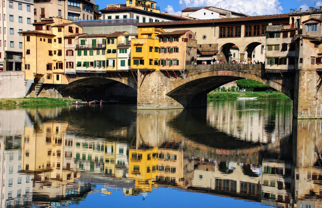 Ponte Vecchio, Florence, Italy jigsaw puzzle in Bridges puzzles on TheJigsawPuzzles.com