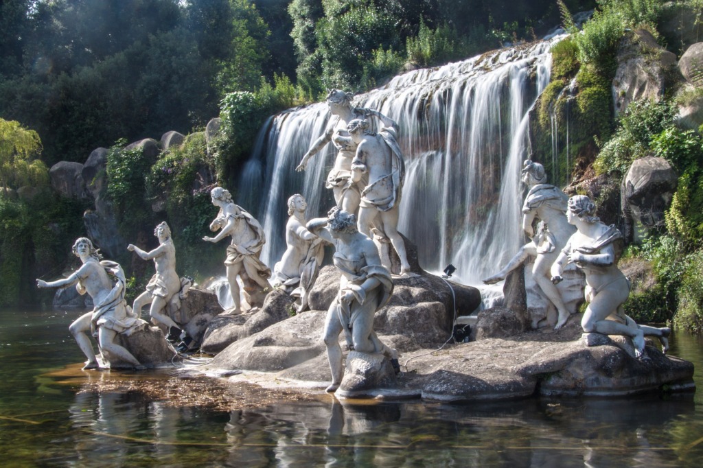 Garden of Palace of Caserta, Italy jigsaw puzzle in Waterfalls puzzles on TheJigsawPuzzles.com