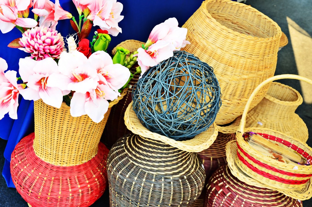 Handcrafted Baskets jigsaw puzzle in Handmade puzzles on TheJigsawPuzzles.com