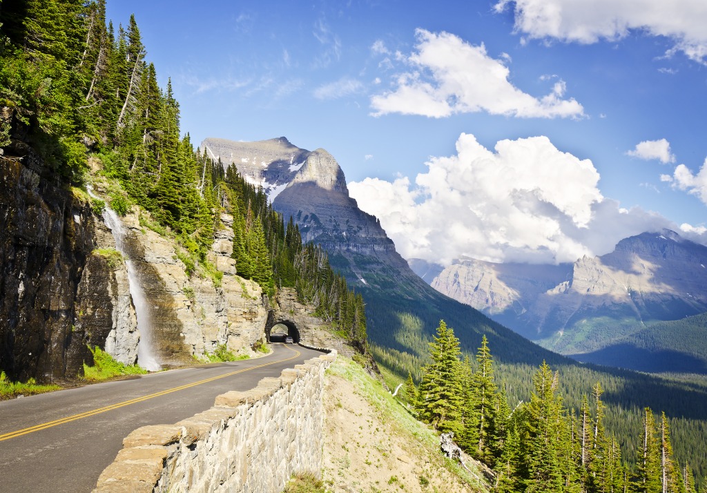 Going-to-the-Sun Road, Glacier NP jigsaw puzzle in Puzzle of the Day puzzles on TheJigsawPuzzles.com