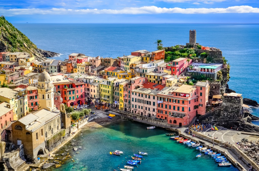 Vernazza, Cinque Terre, Italy jigsaw puzzle in Puzzle of the Day puzzles on TheJigsawPuzzles.com