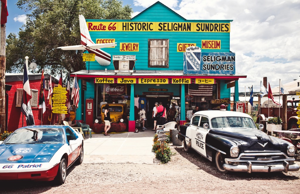 Historic Seligman Sundries, Arizona jigsaw puzzle in Cars & Bikes puzzles on TheJigsawPuzzles.com