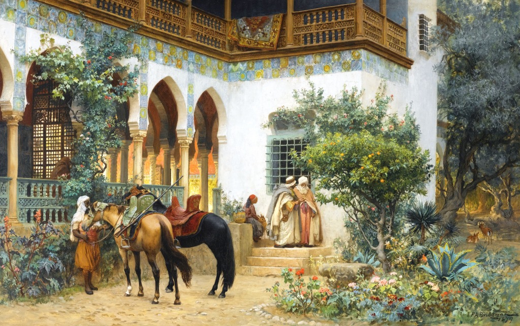 A North African Courtyard jigsaw puzzle in Piece of Art puzzles on TheJigsawPuzzles.com