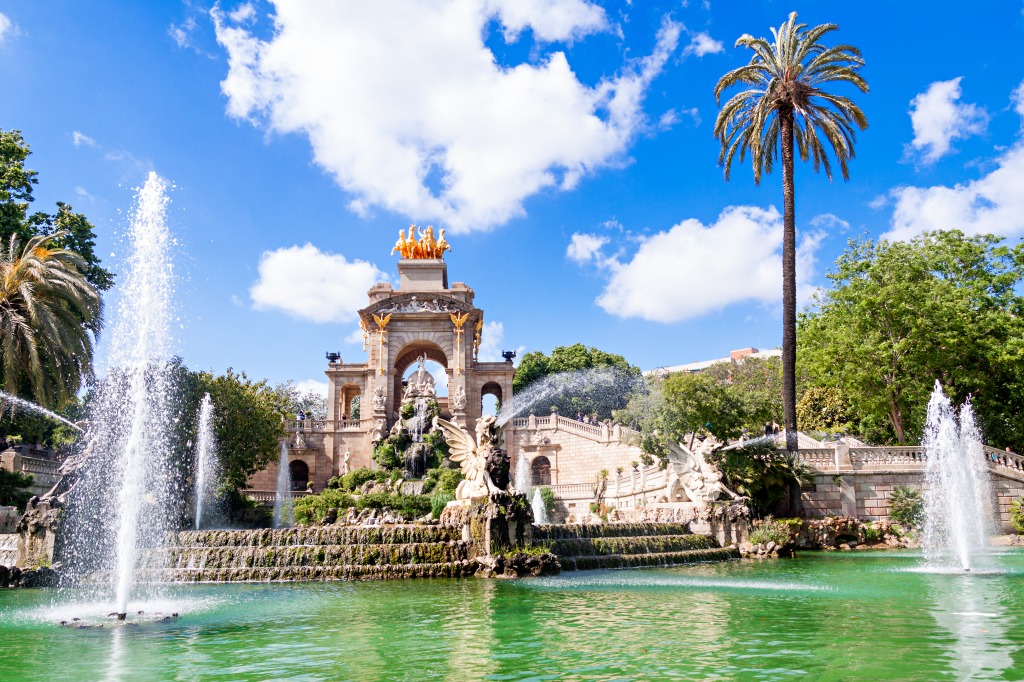 Parc de La Ciutadella, Barcelona, Spain jigsaw puzzle in Waterfalls puzzles on TheJigsawPuzzles.com