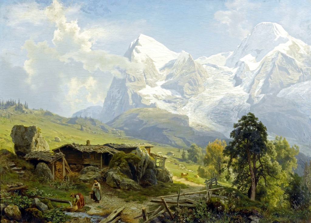 View from the Wengerenalp jigsaw puzzle in Piece of Art puzzles on TheJigsawPuzzles.com