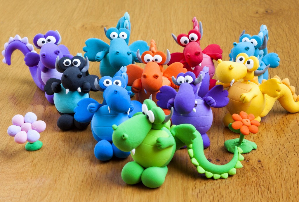 Handmade Toy Dragons jigsaw puzzle in Macro puzzles on TheJigsawPuzzles.com