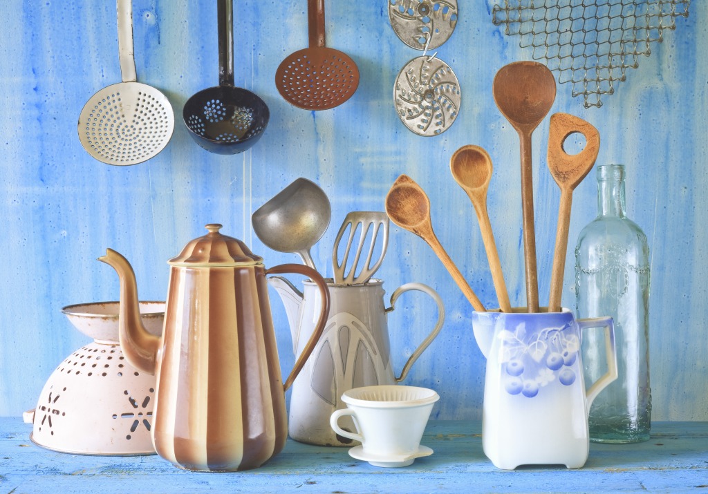 Vintage Kitchen Utensils jigsaw puzzle in Puzzle of the Day puzzles on TheJigsawPuzzles.com