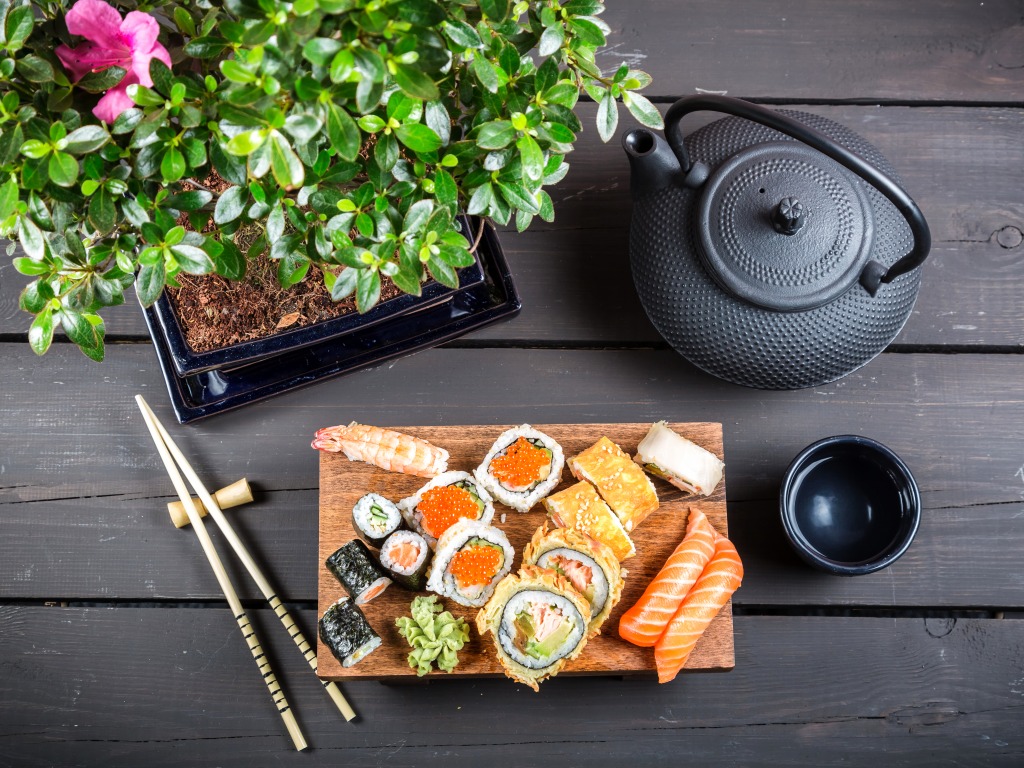 Serving Sushi jigsaw puzzle in Food & Bakery puzzles on TheJigsawPuzzles.com