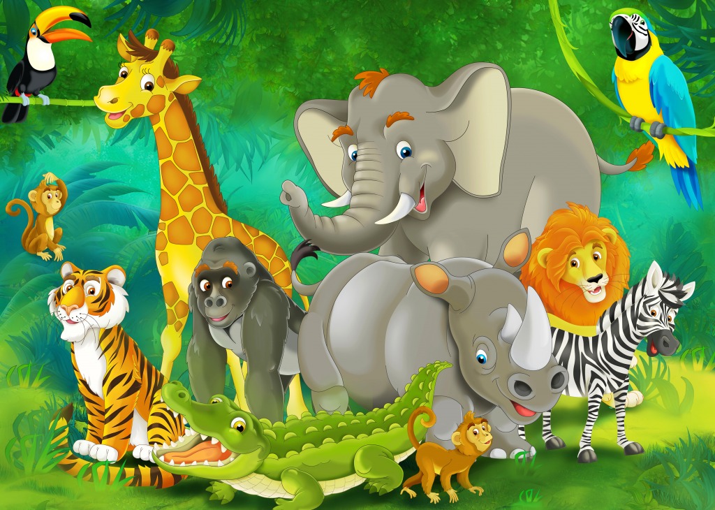 African Party jigsaw puzzle in Animals puzzles on TheJigsawPuzzles.com
