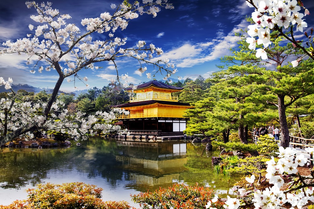 Golden Temple in the Japanese Garden jigsaw puzzle in Great Sightings puzzles on TheJigsawPuzzles.com