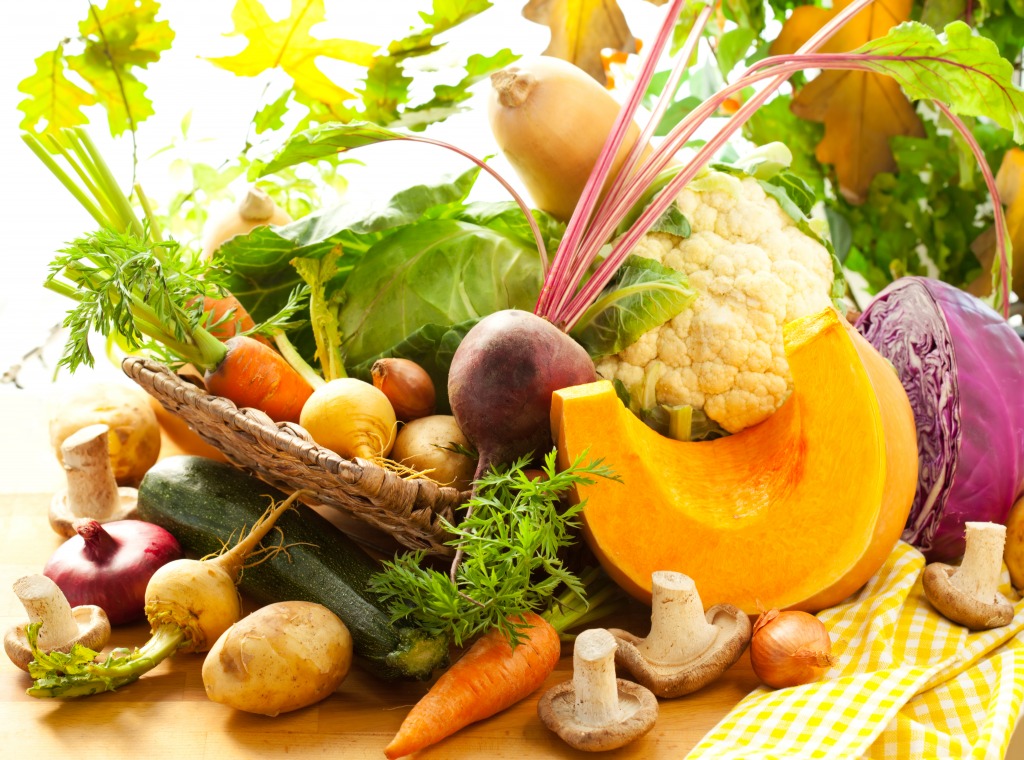 Still Life with Autumn Vegetables jigsaw puzzle in Fruits & Veggies puzzles on TheJigsawPuzzles.com
