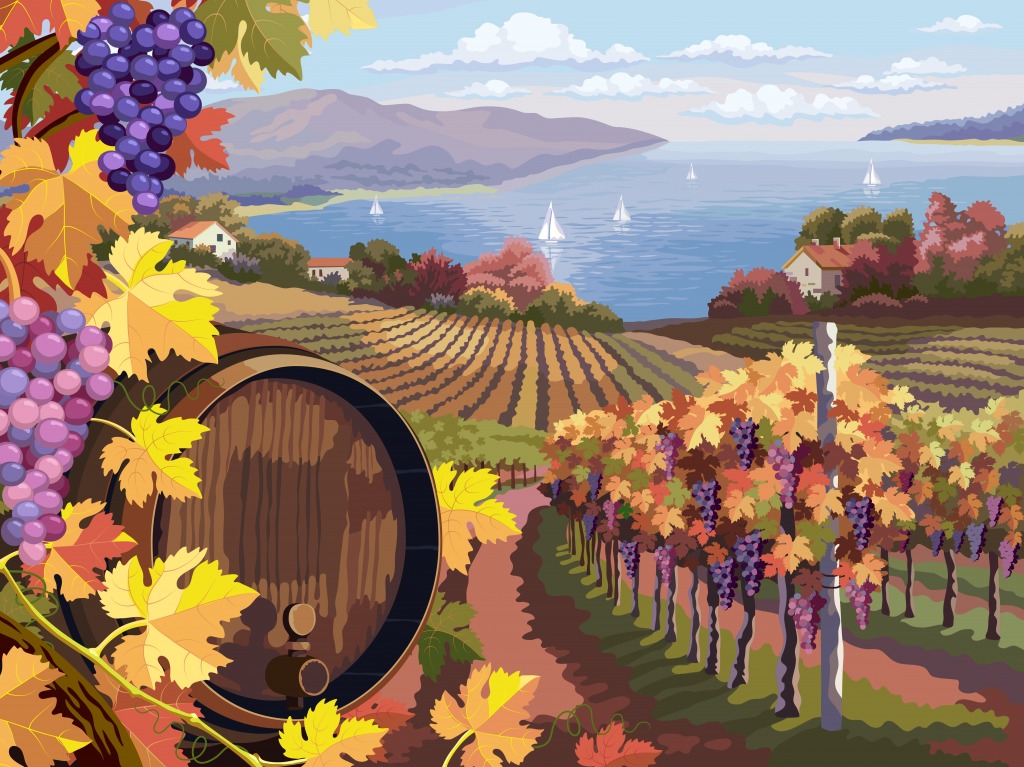 Vineyards jigsaw puzzle in Fruits & Veggies puzzles on TheJigsawPuzzles.com