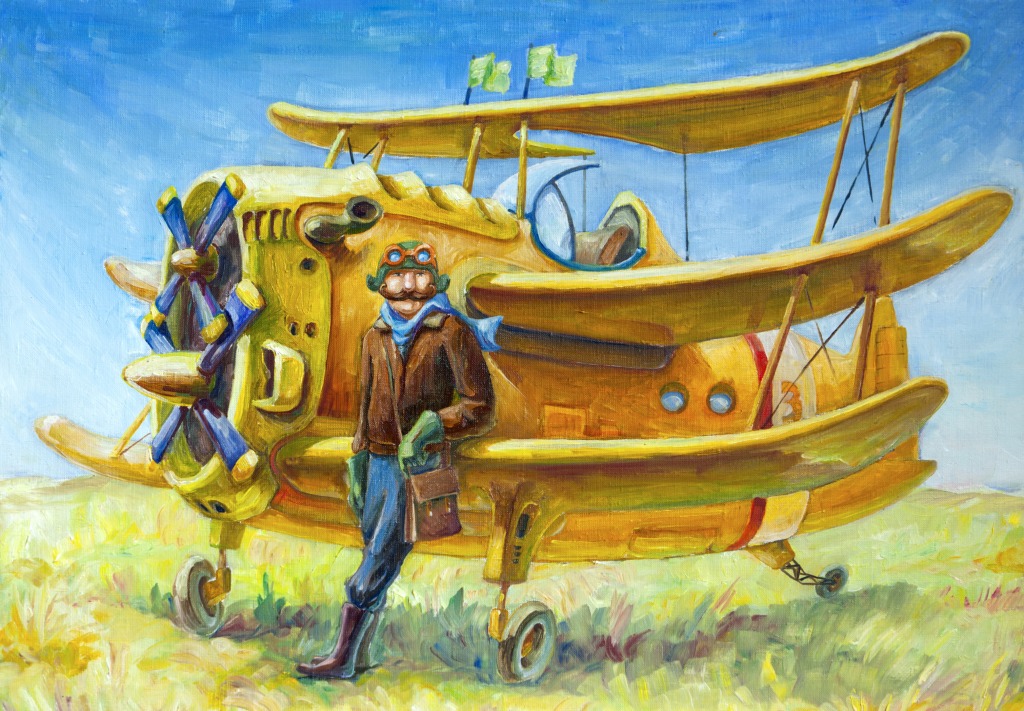 Brave Pilot jigsaw puzzle in Aviation puzzles on TheJigsawPuzzles.com